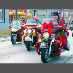 Group of Motorcycles/Bikes (60 - 80 ft)
